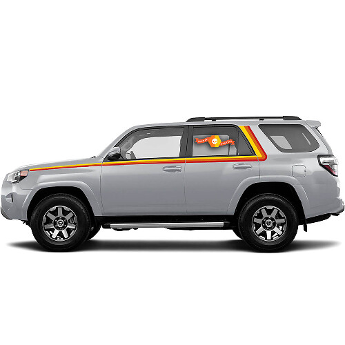 Kit de calcomanías de vinilo con franjas laterales estilo vintage para Toyota 4Runner