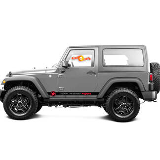 2 New JEEP Decal Sticker Two Colors Army Star Rocker Panel 4x4 off-road gráficos calcomanías Wrangler

