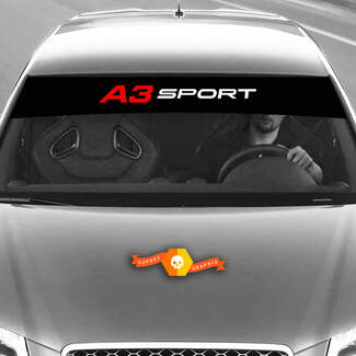 Vinilo Adhesivos Pegatinas Gráficas parabrisas A3 Sport Audi sunstrip Racing 2022
