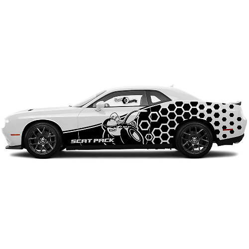 Kit de vinilos laterales de panal Scat Pack para Dodge Charger Challenger