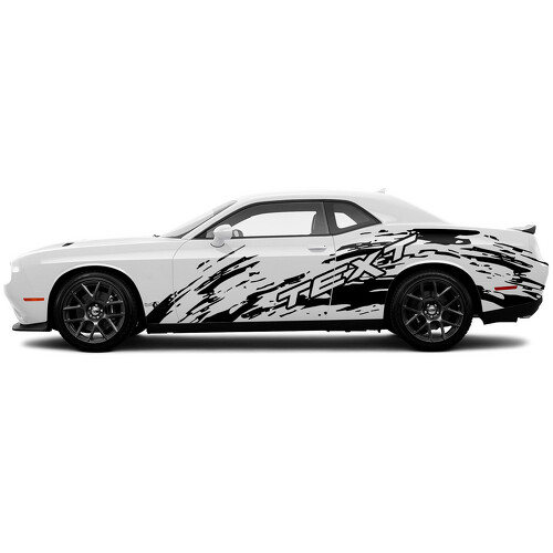 Pegatina Vinilo Lateral Estilo Salpicadura de Barro Personalizada para Dodge Challenger