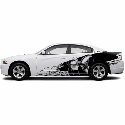 Adhesivo vinilo lateral estilo salpicadura de barro Super Bee para Dodge Challenger