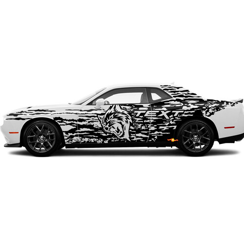 Calcomanía de vinilo personalizada Wildcat Splash Side para Dodge Charger