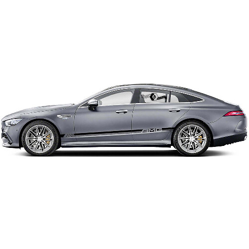 Juego de Pegatinas Vinilo Franjas Laterales Estilo AMG para Mercedes-Benz AMG GT 4 Puertas