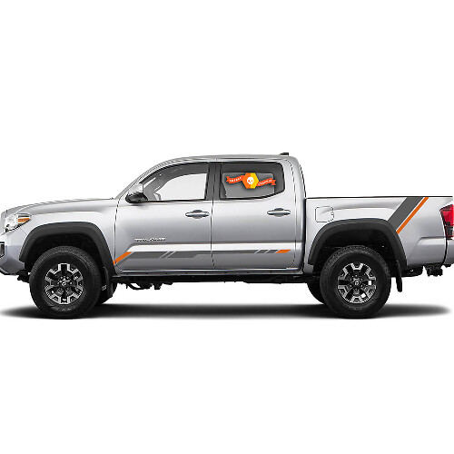 2 Colores Rayas para los Costados y la Caja de Vinilo Calcomanías Adhesivas que se Ajustan a Toyota Tacoma Toyota Truck
