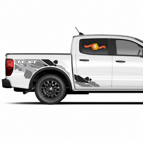 Texto Personalizado Camuflaje Lateral Pegatina de Salpicadura para Cama Gráficos de Vinilo para Camioneta Musclecar Power Truck 2022
