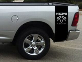 2 Hemi 5.7 litros Ram Stripe Dodge Ram Truck vinilo calcomanía Sticker1