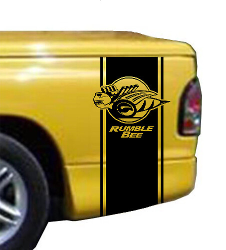 Rumble Bee Bed Stripe Kit se adapta a Dodge Ram Truck vinilo adhesivo calcomanía Stick
