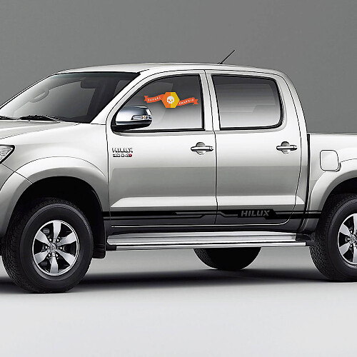 Par de calcomanías de vinilo para panel lateral de Toyota Hilux. Gráficos de calcomanías de rally.
