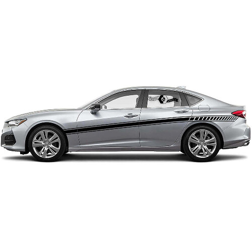 Calcomanía de vinilo lateral con franjas de competición para Acura TLX 2021