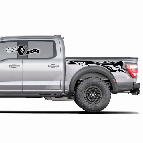 Gráficos personalizados para laterales de camión, calcomanías de protección lateral para musclecar, camión potente 2022