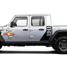 Jeep Gladiator Side War 1941 Estilo estrella Estilo de fábrica Body Vinyl Graphic Stripes Kit 2018-2021 4