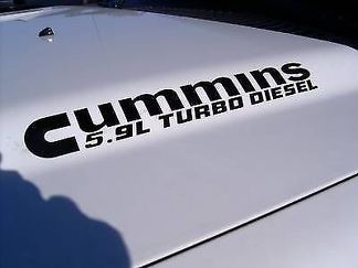 2 5.9 Cummins Turbo Diesel Hood calcomanías autoadhesivas Dodge Ram
