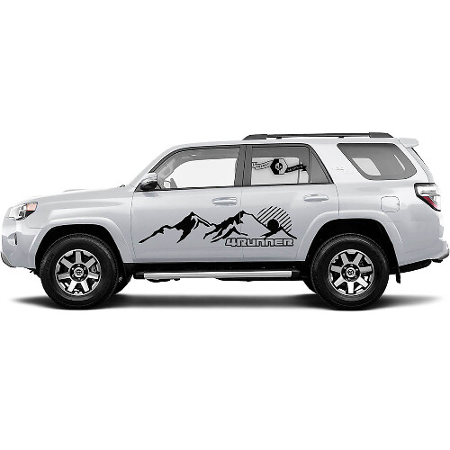 2x Calcomanías de Vinilo de Montañas para Puertas Laterales de 4Runner WRAP Stickers para Toyota 4Runner TRD
