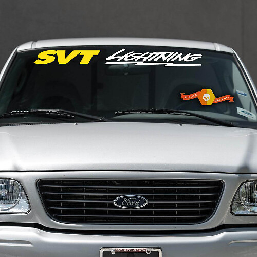 2 Colores - FORD - SVT LIGHTNING BANDA DE PARABRISAS adhesivo para ventana superior
