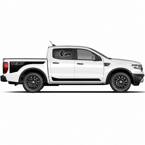 Juego de 2 pegatinas personalizadas de texto lateral para cama y gráficos de paneles laterales para camioneta Musclecar power truck 2020-2022