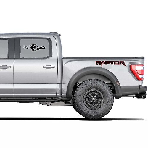 Par de Vinilos Laterales Traseros Raptor para Camioneta Musclecar 2020-2022