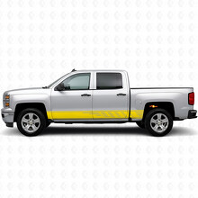 Tiras de vinilo escalonadas para puertas y paneles laterales para Chevrolet Silverado 1500 K2XX 2014-2019_3