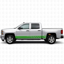 Tiras de vinilo escalonadas para puertas y paneles laterales para Chevrolet Silverado 1500 K2XX 2014-2019_6
