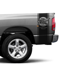 Pegatinas personalizadas con texto y logo Rumble Bee para camión Dodge RAM 2