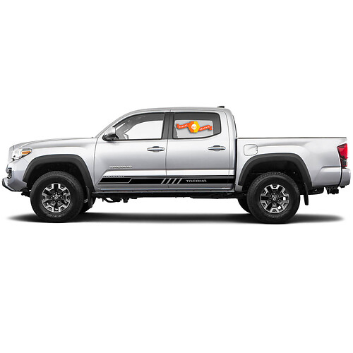 Adhesivo vinilo lateral con franjas de marca para Toyota Tacoma 2015-2021