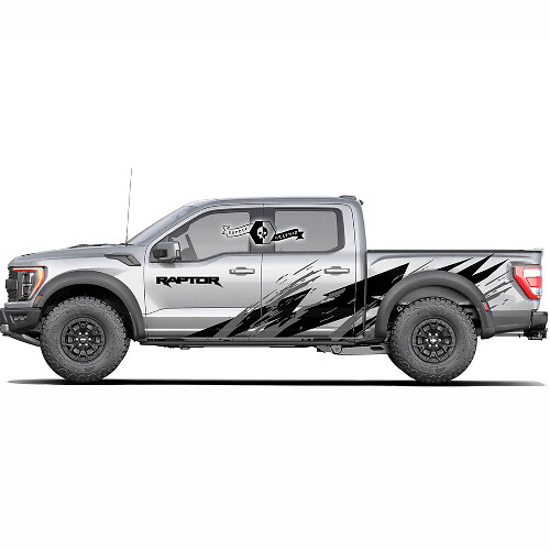 Nuevo par de calcomanías adhesivas Splash WRAP en 2 colores para Ford F150 Raptor pickup
