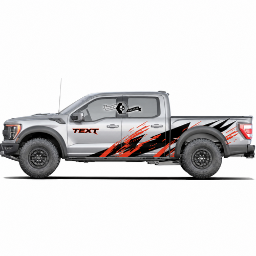 Par de adhesivos personalizados tipo envolvente lateral para camioneta musclecar camioneta de alta potencia