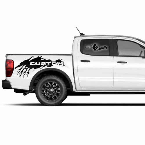 Juego de paneles rasguñados con garra CUSTOM Pegatina de vinilo para el cabecero Ford F-150 2022