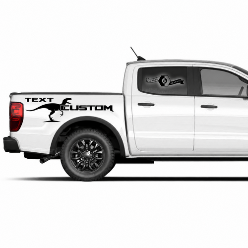 CALCA PERSONALIZADA con Silueta de Dinosaurio Par para Mesita Vinilo Pegatina para Ford F-150 2022