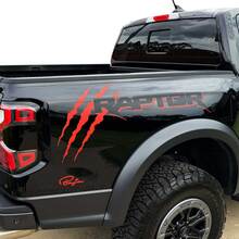 2x nuevo Ford F150 Raptor 2022 2 colores Caminos de cama de cama lateral calcomanía de calcomanía 4