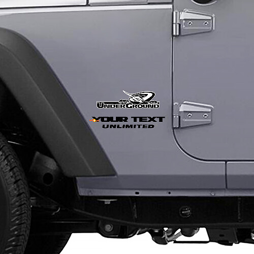 Kit de vinilo lateral estilo subterráneo para Jeep Wrangler Unlimited