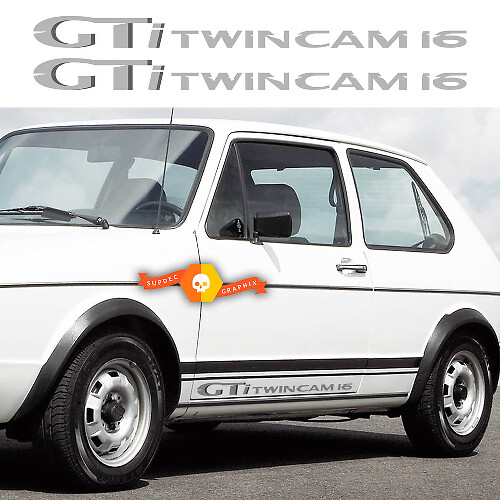Juego de calcomanías laterales GTi Twin Cam 16 para Volkswagen Golf GTI Mk1