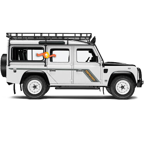 Calcomanía de vinilo lateral estilo todoterreno para Land Rover Defender 110