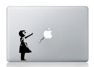 Banksy Graffiti Globo Chica MacBook Calcomanía Pegatina
