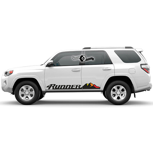 2x 4Runner 2023 Side Door Old School Vinyl Mountain Decals Pegatinas para Toyota 4Runner TRD