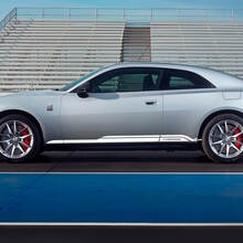 Pegatina de vinilo de franjas dobles de marca para faldones laterales Dodge Charger Electric_2