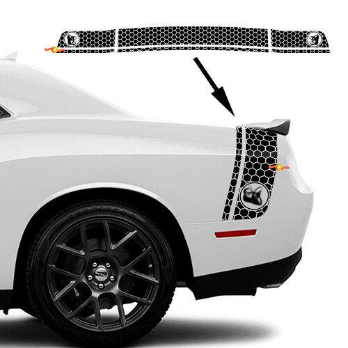Pegatina adhesiva de vinilo estilo panal Super Bee para el maletero lateral de Dodge Challenger