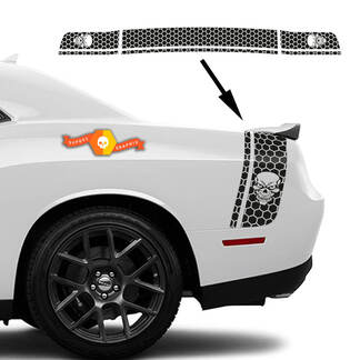 Dodge Challenger banda lateral y trasera Skull Honeycomb Decal Sticker gráficos
