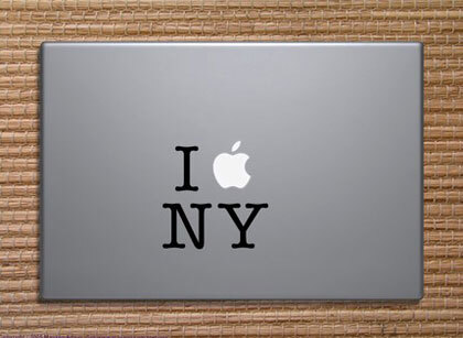 Me encanta la calcomanía de MacBook de Nueva York
