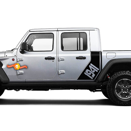 Kit de adhesivos de vinilo para carrocería lateral 1941 para Jeep Gladiator