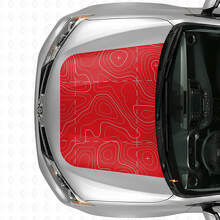Vinilo adhesivo para capó con mapa topográfico para Toyota RAV4 2016_3