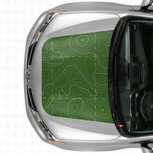 Vinilo adhesivo para capó con mapa topográfico para Toyota RAV4 2016_4
