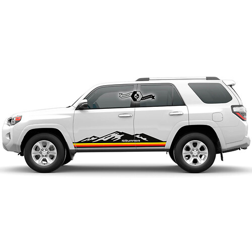 Montañas y Franjas Rectas Retro Adhesivo Vinilo Para Puerta Lateral para Toyota 4Runner