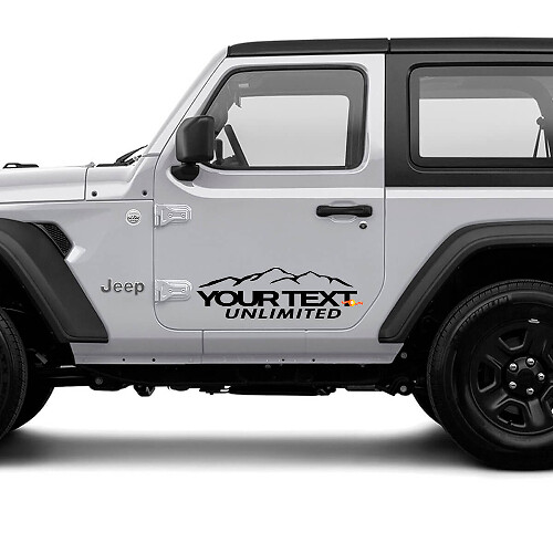 Kit de Pegatinas de Vinilo Personalizadas para Lado de Montaña para Jeep Wrangler Unlimited
