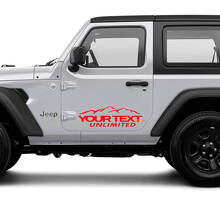 Kit de Pegatinas de Vinilo Personalizadas para Lado de Montaña para Jeep Wrangler Unlimited_2