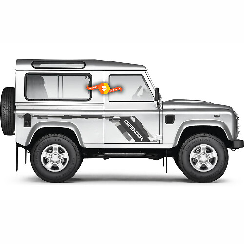 Kit de vinilos laterales de camuflaje para Land Rover Defender 90