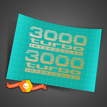 2 calcomanías de vinilo con logotipo Turbo Intercooler de Toyota 3000
 3