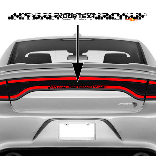Calcomanía adhesiva de vinilo para maletero con diseño personalizado de luces traseras de panal para Dodge Charger 2015-2023