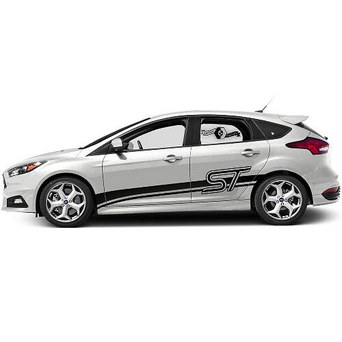 Kit de vinilos con franjas laterales estilo ST para musclecar Focus ST
