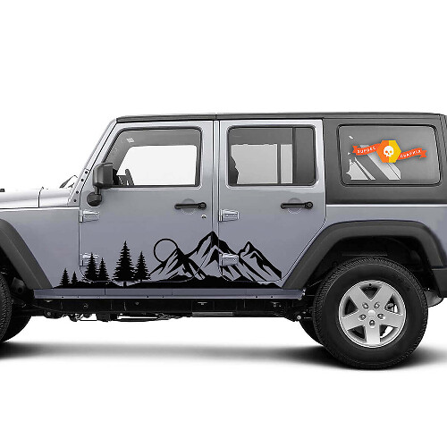 Kit de vinilos para puertas Forest Mountain para Jeep Wrangler Gladiator